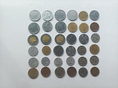 Italské mince 36 kusů
