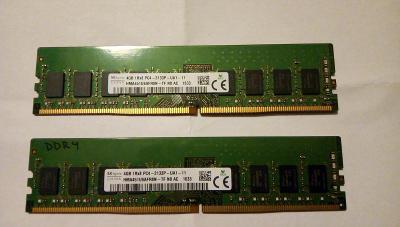 Paměti DIMM 2x 4GiB DDR4 2133MHz SK Hynix (celkem 8GiB)
