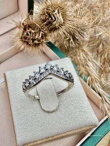 Zásnubní Snubní stříbrný prsten diamant zirkon 925