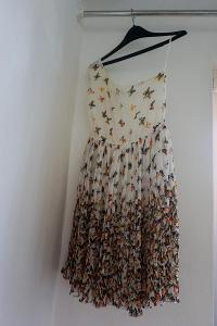 Letní midi šaty s potiskem 🦋 - motýlková tóga zn. Mango
