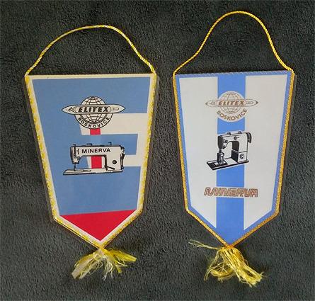 Minerva k.p. Elitex Boskovice, retro propagačné vlajočky (ČSSR) - Zberateľstvo