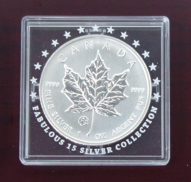 Strieborná minca 1oz Maple Leaf 2014 F15 Privy Mark + Certifikát - Numizmatika