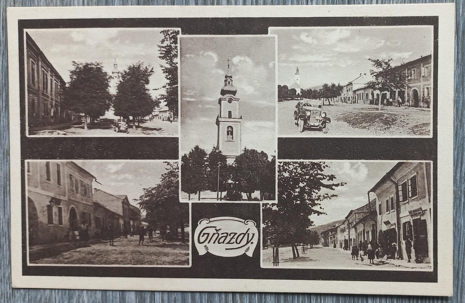 Hniezdne - Gňazdy - okr. Stará Lubovňa - krásne zábery - auto 20. roky - Pohľadnice miestopis