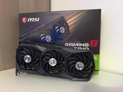 MSI GeForce RTX 3070 Gaming X TRIO - faktura, chladič z 3080