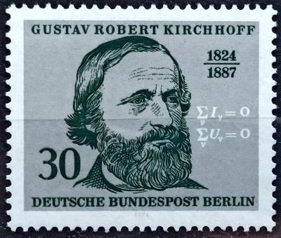 WEST BERLIN: MiNr.465 Gustav R. Kirchhoff 30pf ** 1974