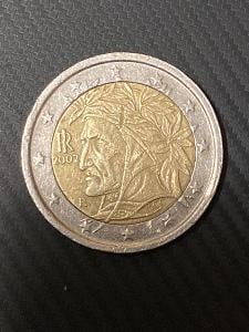 2 euromince Italy dante alighieri 2002
