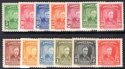 Kostarika 1947 ** Roosevelt komplet mi. 418-430