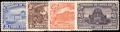 Kostarika 1926 ** Architektúra komplet mi. 136-139