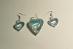 Krásna súprava - Náramok a náušnice tvar srdca, muránske sklo, Murano - Šperky a hodinky