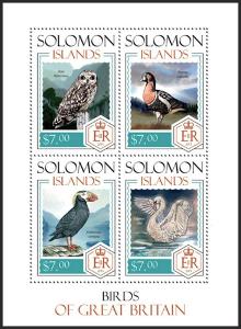 Šalamounovy ostrovy 2014 Britští ptáci Mi# 2447-50 Kat 9.50€ R242