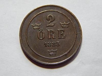 Švédsko 2 Öre 1883 XF č10967 
