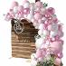Ružová balónová girlanda 107ks na svadbu dievčatá narodeniny krst mx155a - undefined