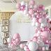 Ružová balónová girlanda 107ks na svadbu dievčatá narodeniny krst mx155a - undefined