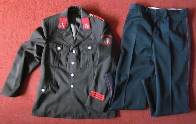 Rakouská vintage originální hasičská uniforma