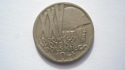 Poľsko 10 zlotý 1968 25 rokov vojská