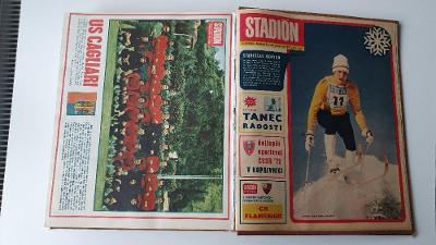 Časopis Stadion, kompletní ročník 1972 (52 výtisků), svázané