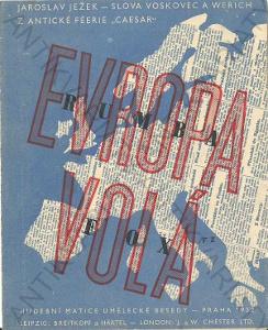 Európa volá noty - Ježko Voskovec Werich 1932