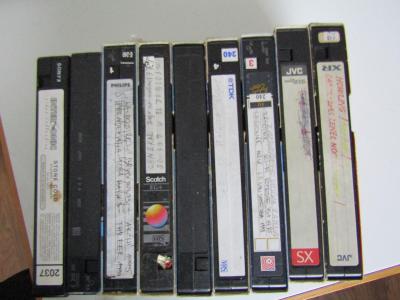 VHS, Videokazety, celkem 9 videokazet