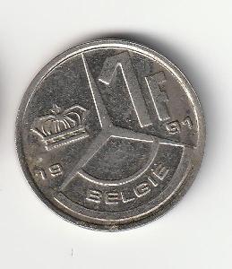 Belgie - 1 frank - 1991