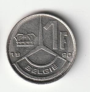 Belgie - 1 frank - 1990