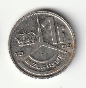 Belgie - 1 frank - 1989
