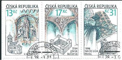 1000 let arch. na uz. ČR 2001, sou. raž. zn. s lepem .k.č. 285 - 287.