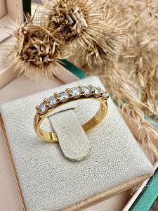 Zlatý moissanit moissanite diamantový Snubní prstýnek prsten 925