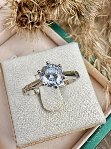 Moissanit moissanite diamantový Snubní fazetový prsten diamant 925