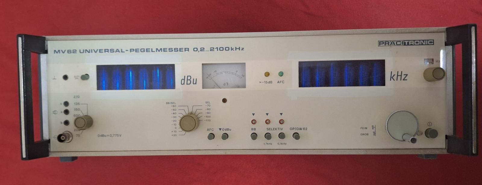 Selektívny voltmeter: MV62 Universal-Pegelmesser. - Elektro