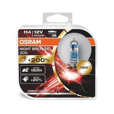 Žárovka OSRAM H4 12V 60W/55W P43t NB +200% 2ks