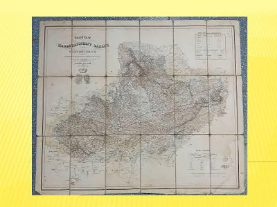 Mapa General-Karte MARGRAFSCHAFT MÄHREN 1860