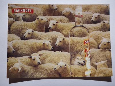 Bumerang, propagační foto, neprodejné, novinka, SMIRNOFF Vlk & ovce
