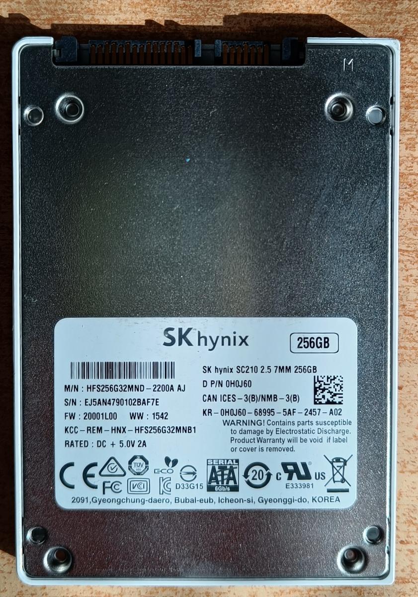 256GB SSD SK Hynix SC210, 6Gb/s, otestovaný, naformátovaný - Počítače a hry