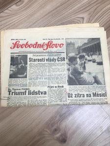 Staré noviny - svobodné slovo 19. Červenec 1969
