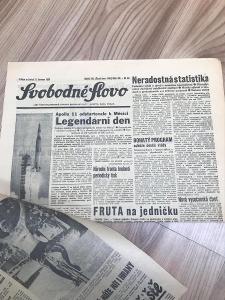 Staré noviny - svobodné slovo17.červenec 1969