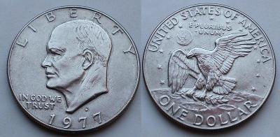 USA 1 Dollar 1977 D sbírkový !! velká mince