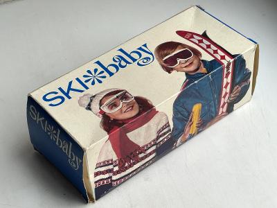 SKI BABY původní kompletní balení dětské lyžařské brýle z roku 1972-87