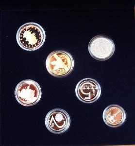 Sada oběžných mincí Česká republika rok 2020 proof, dřevěná etuje