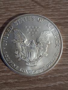 USA 1 dollar 2002, stříbro