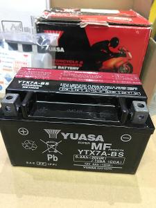 Nová značková baterie Yuasa YTX7A-BS 12V 6Ah