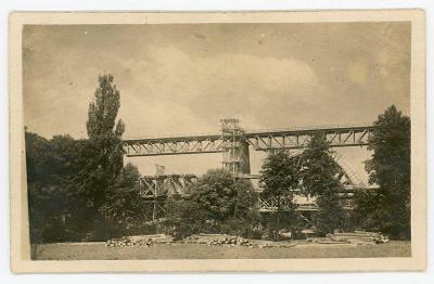Mladá Boleslav, Krnsko, železniční viadukt Stránov, stavba, 1924