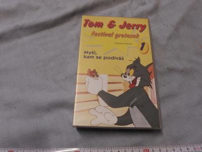 Stará VHS kazeta - dětská - TOM a JERRY 