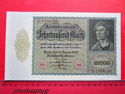 131* 10.000Mark - 1923 - R#68 - Německo - TOP!