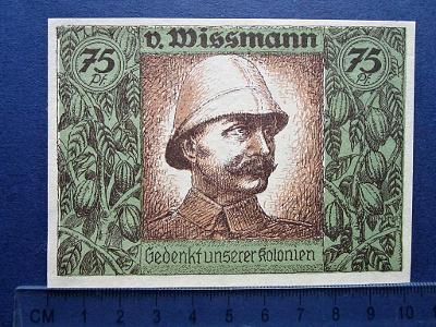 138* 75Pfennig - 1922 - Němečtí kolonisté - von Wismann - UNC!