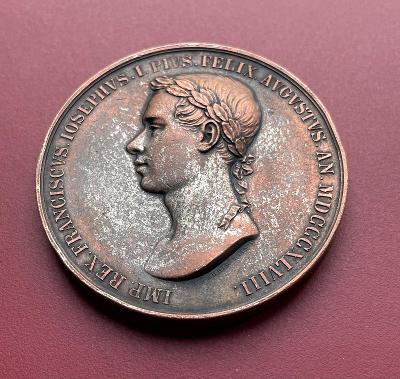 AE postříbřená medaile FJI 1858 - udělováno za kulturu a umění, R!