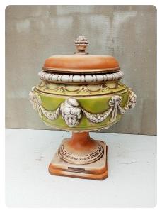 Nádherná porcelánová dekorativní zdobená Italská dóza  