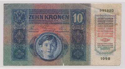 10 Kronen (Korona) 1915, bez přetisku 