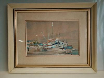 Rybářské lodě - ak. malíř Jar. Melichárek - rok 1966 (6)