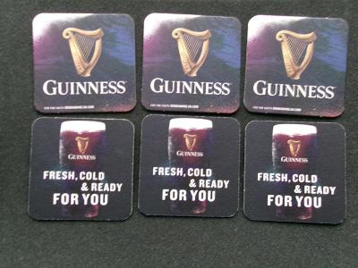 Pivní tácek podtácek sada sestava Guinness