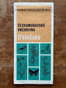 Turistická mapa - Českomoravská vrchovina - třebíčsko (1986)